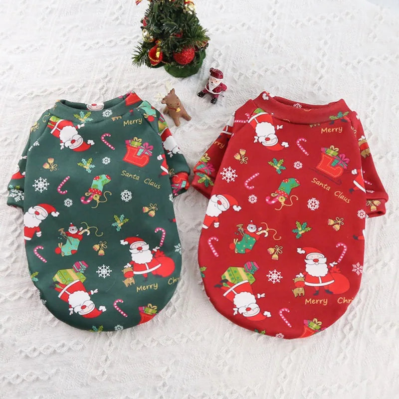 Christmas Dog Clothes Winter Sweater for Small to Large Dogs Cats and Puppies Chihuahua Yorkies Shirts XS to 4XL