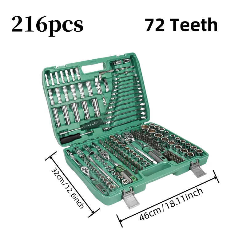 72 Teeth 151 Piece Professional Auto Repair Tool Set Home Hardware Hand Tool Set Best Gift for Dad