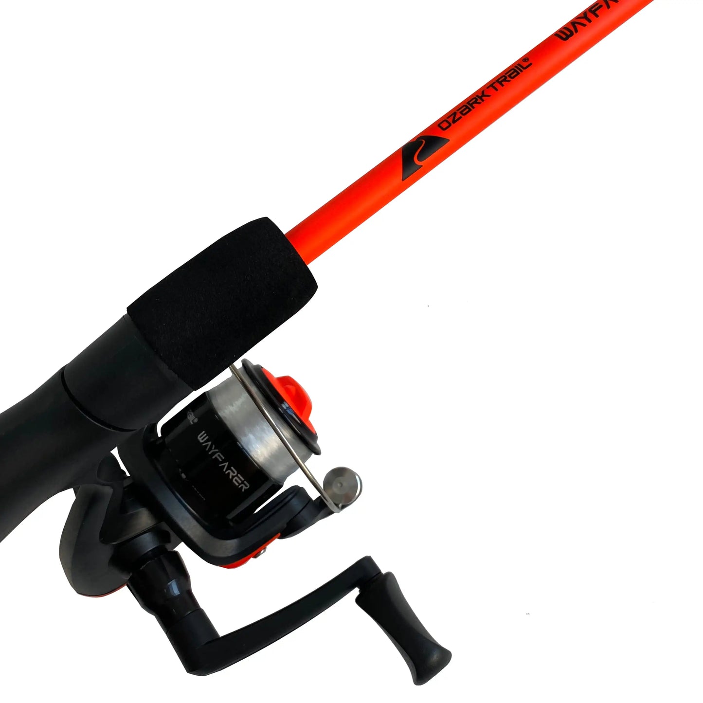 Wayfarer Spinning Fishing Rod and Reel Combo, Orange 5.6ft