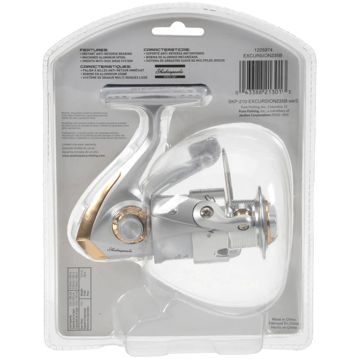 Excursion Fishing Spinning Reel Durable Aluminum Spool for Freshwater Fishing