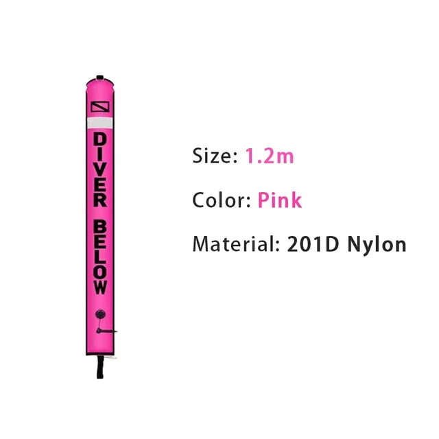 Scuba Diving Buoy Set 1.2m 1.5m 1.8m Colorful Safety Float