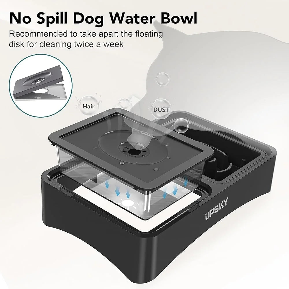Height Adjustable Dog Bowl 2 in 1 Elevated Slow Feeder Anti Slip No Spill Design Healthy Eating Pet Supplies