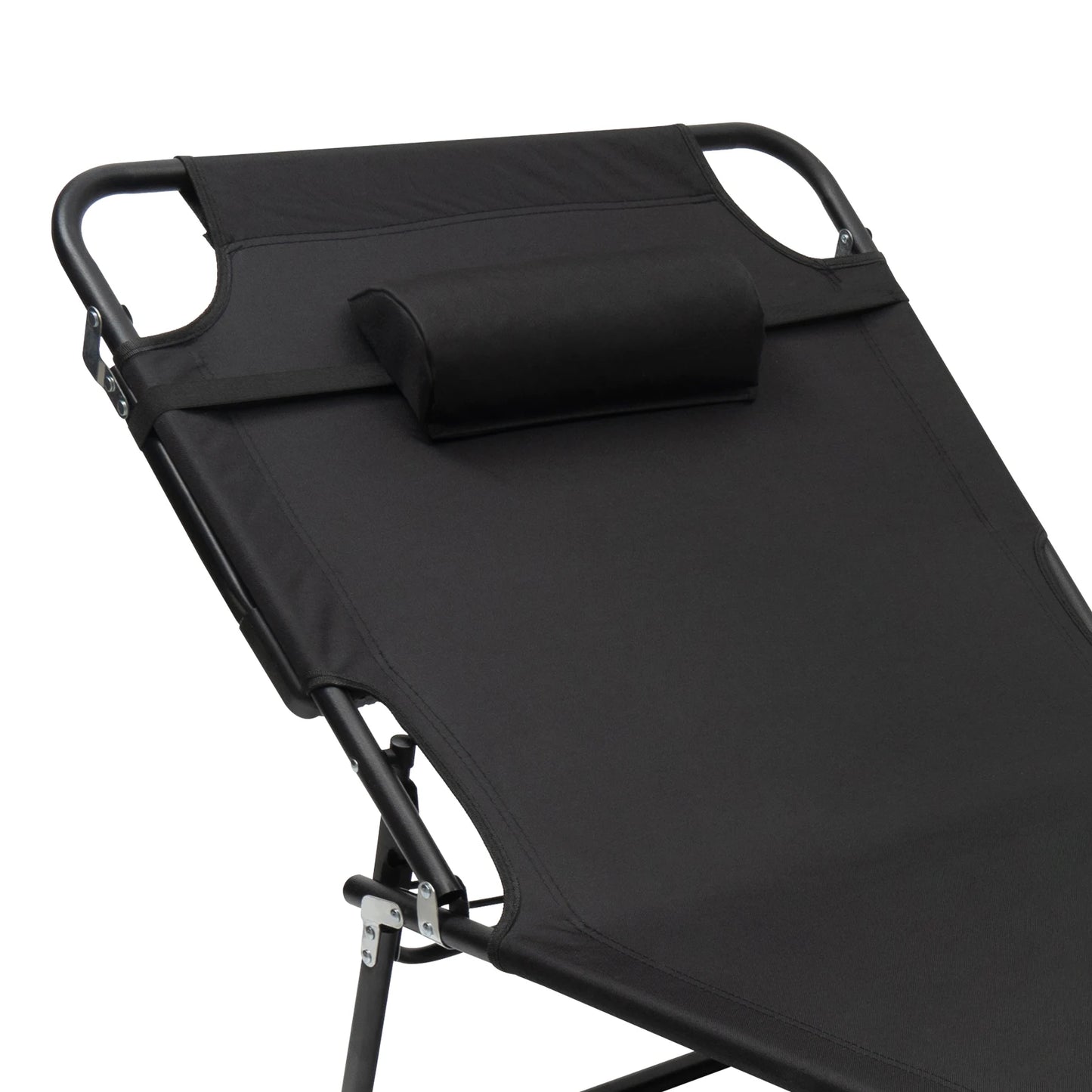 Portable Folding Camping Cot Adjustable Outdoor Lounge Chair Sleeping Bed for Pool Beach Patio