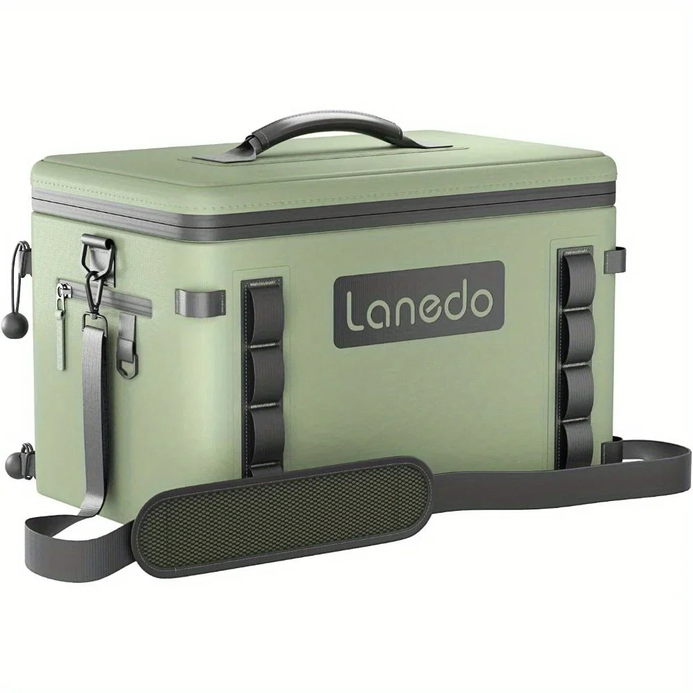 Lanedo Soft Cooler 36 Can 25 Bottles Insulated Portable Ice Chest Floating Leak Proof Green
