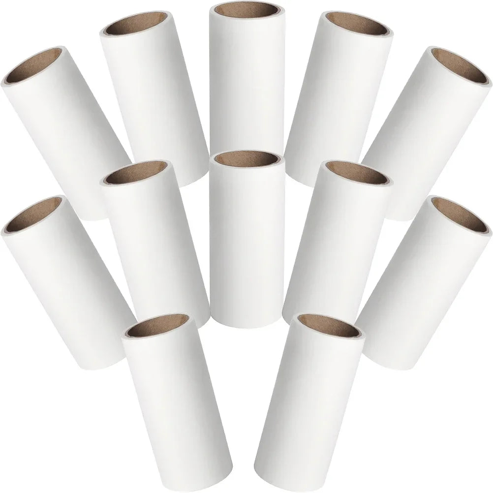12 Pcs Roller Hair Sticker Puppy Remover Portable Lint Rollers Pet Fur Cat Dog Rug Curler Refill Brush for Carpet