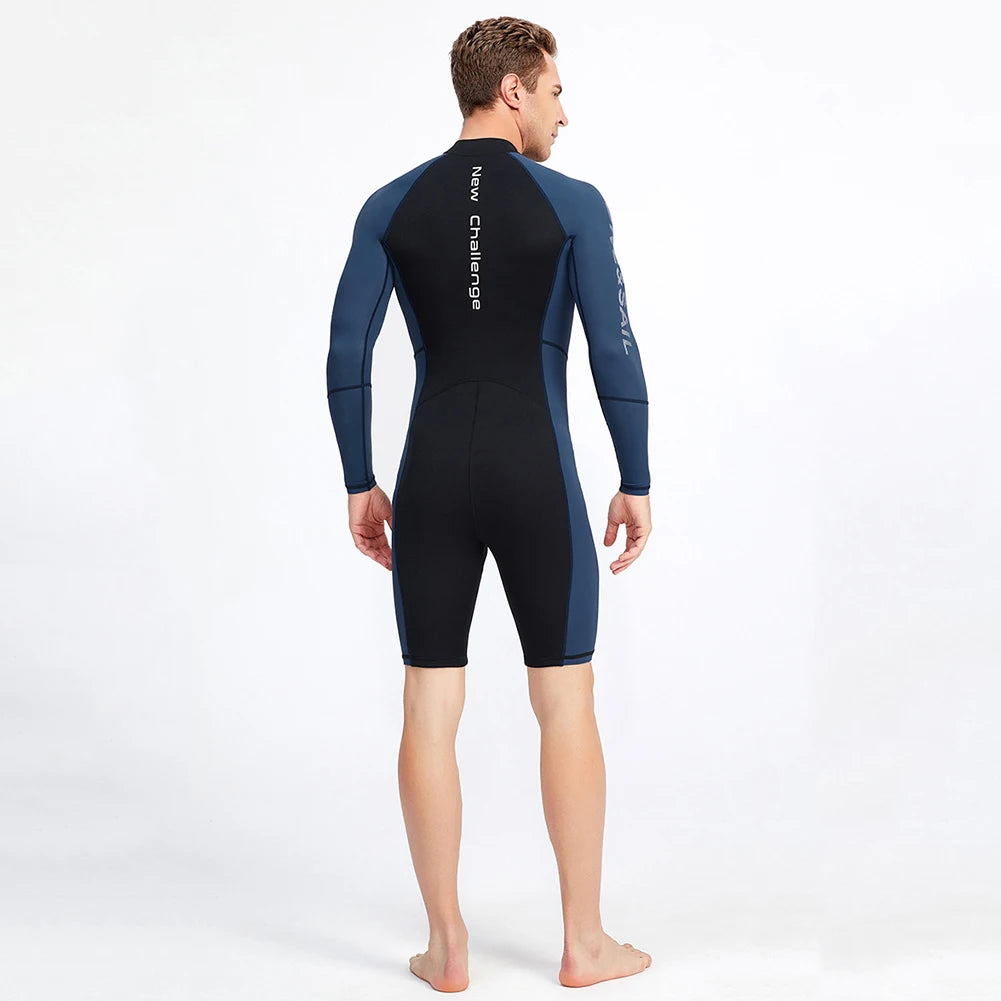 Neoprene Diving Suit with Zipper Mens Snorkeling Surfing Swimsuit Elastic Anti-scratch Cold Proof  Water Sports Equipment