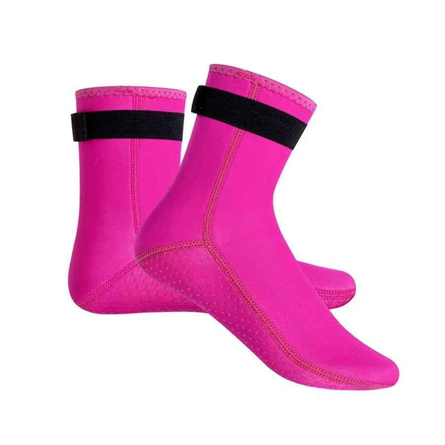 1 Pair Wetsuit Socks 3mm Neoprene Diving Socks Thermal Anti-Slip Scuba Socks Water Booties for Swimming Water Sports Pool shock