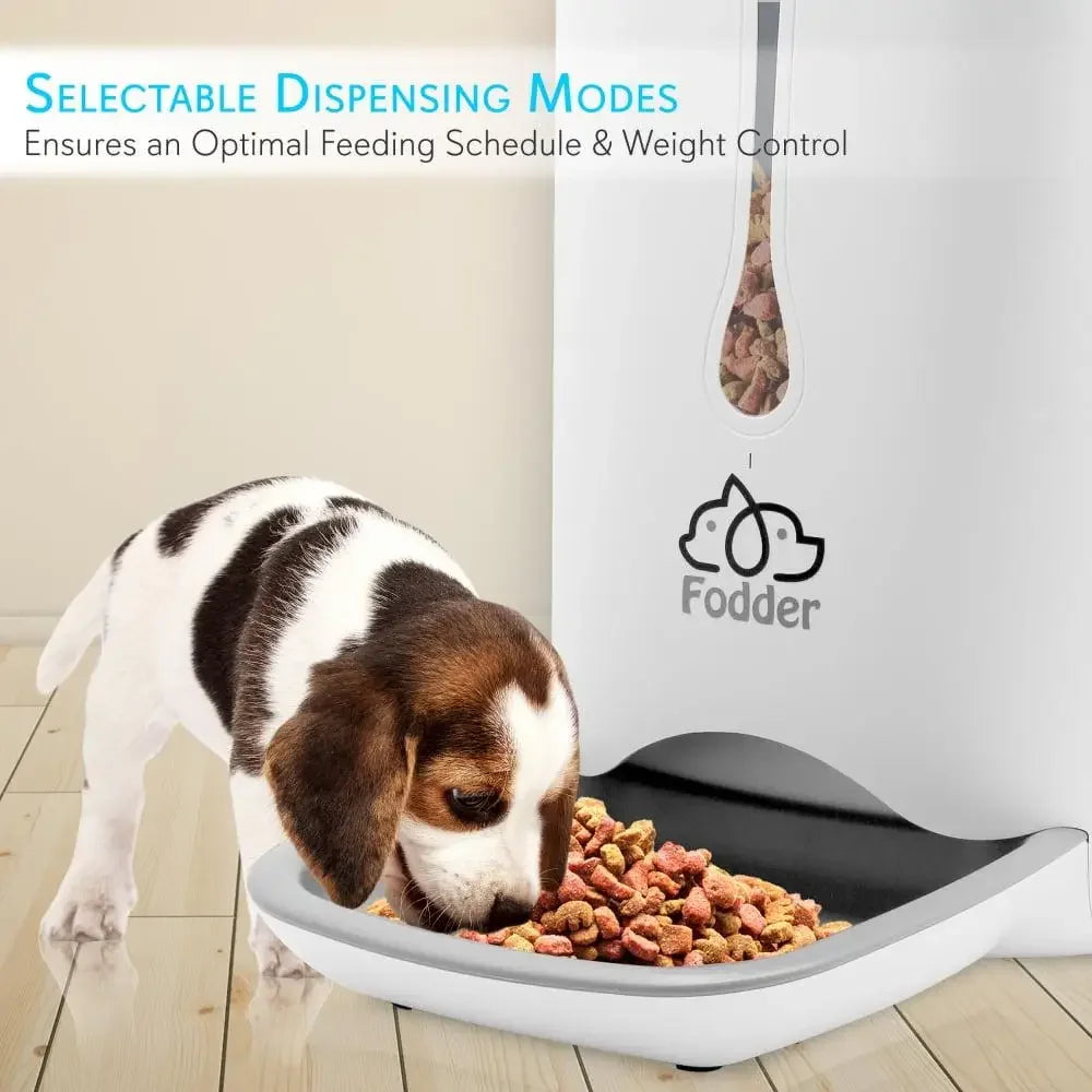 Smart Automatic Pet Feeder Programmable Digital Dispenser with Voice Message Playback Adjustable Food Amount & Frequency LCD