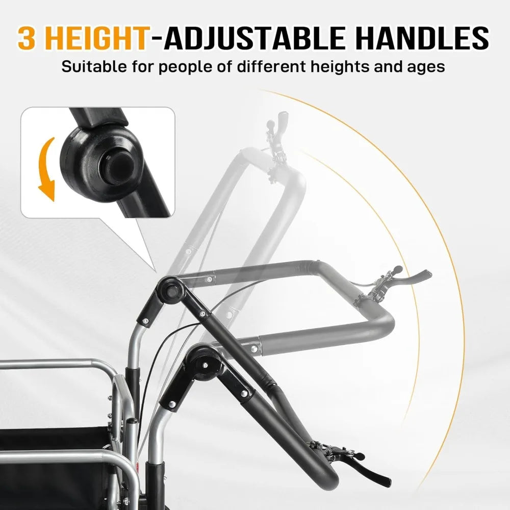 Bike Cargo Trailer Heavy Duty 220 Pounds Bicycle Wagon Cart 20 Inch Wheel Folding Groceries Hauler with Safe Hitch System