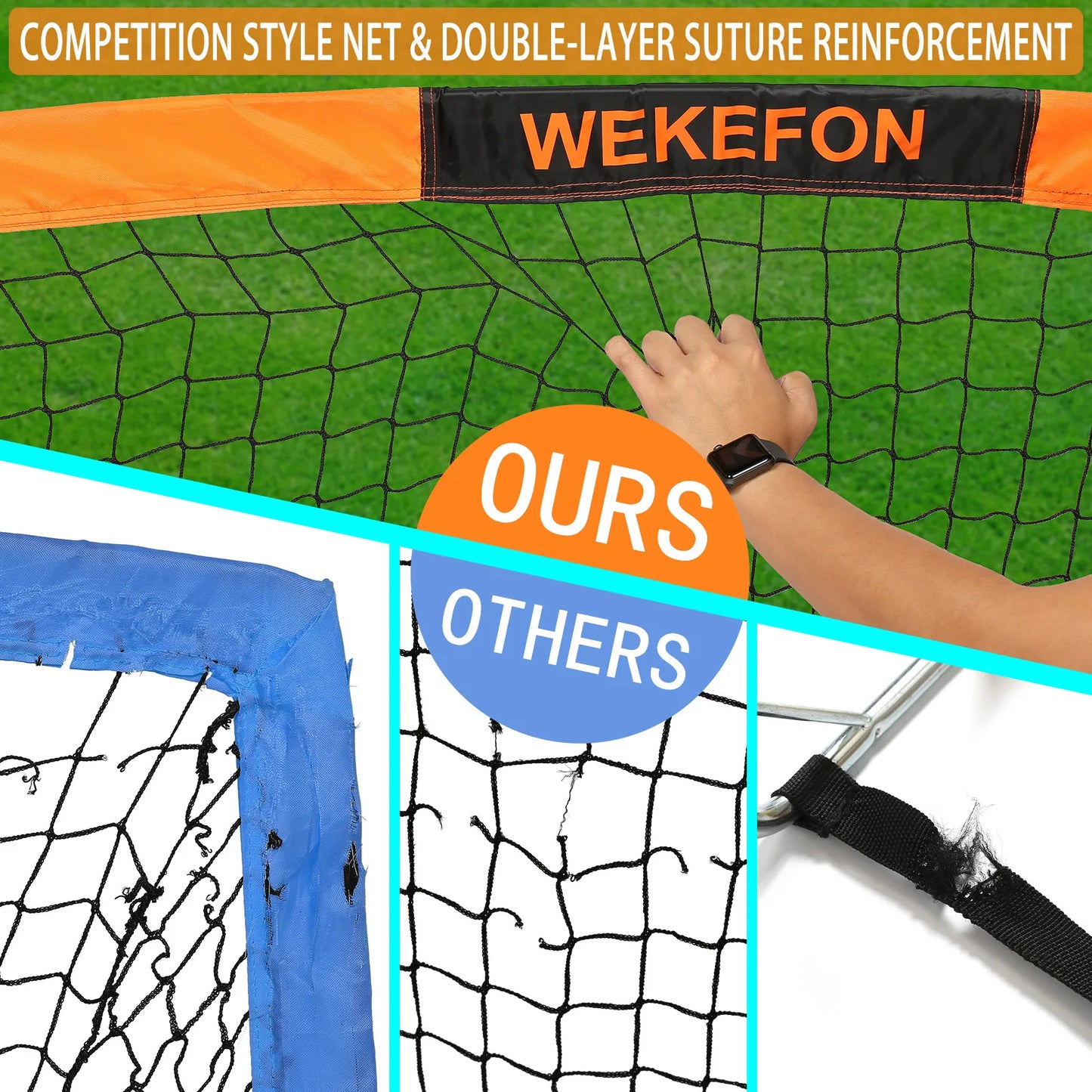 Soccer Goal 5 Feet x 3.1 Feet Portable Soccer Net with Carry Bag for Backyard Games and Training for Adults Youth Kids Soccer Practice
