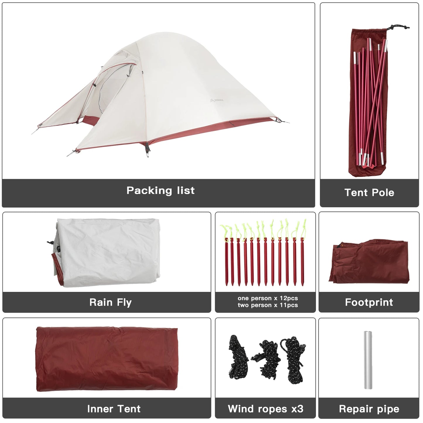 BISINNA Ultralight Camping Tent 20D Nylon Waterproof Tent