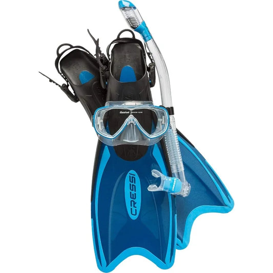 Cressi Adult Light Weight Premium Travel Snorkel Set - Mask & Fins Made in Italy - Palau Set: by Cressi, Quality Since 1946