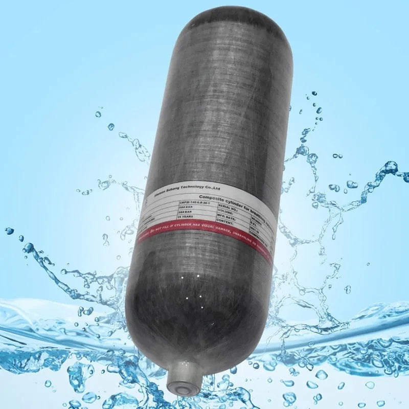 TUXING 4500 PSI Carbon Fiber Scuba Tank 6.8L High Pressure Composite Cylinder Deep Dive Gas Cylinder