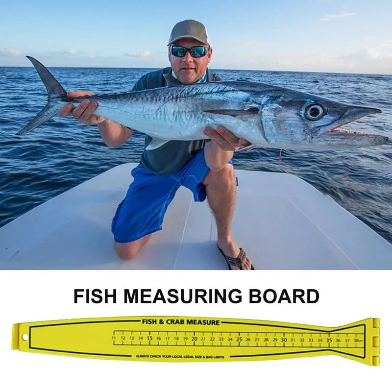 Foldable Fish Measuring Ruler Fishing Measurement Tool Crab and Fish Measure Device Fishing Accessories